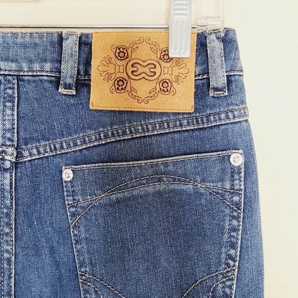 Escada Womens Flare Jean Size 36 Mid Rise Medium Wash 90s - Picture 8 of 11